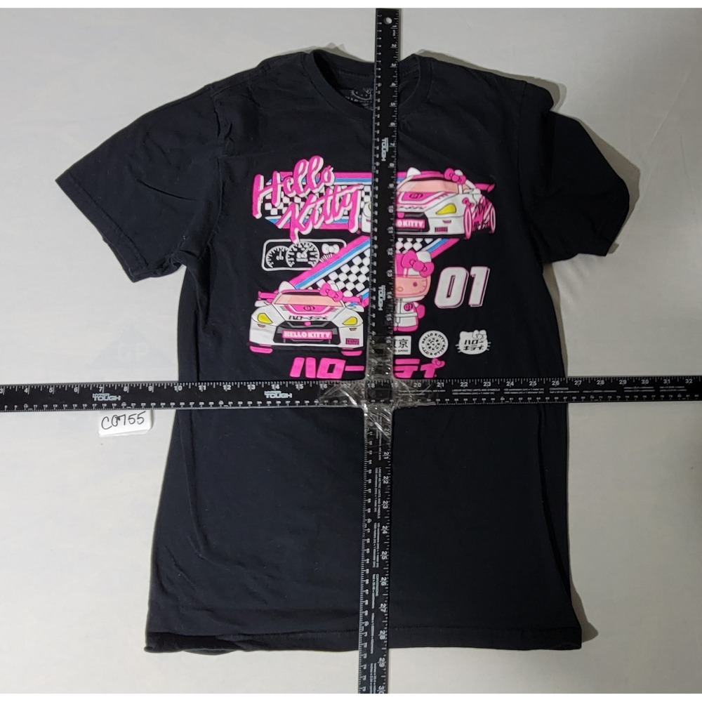 Sanrio Hello Kitty Tokyo Speed Racing Graphic T-Shirt Black Small JDM Anime Tee - Picture 5 of 7